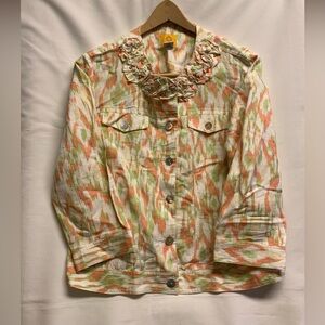 Ruby Rd. Top/ Jacket - NWOT Size 12 linen